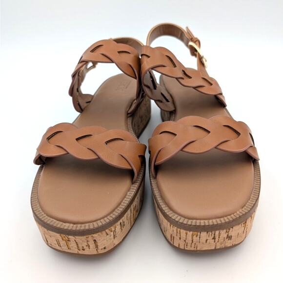 Nordstrom Rack Pennie Braided Platform Sandal Women's Brown Size US8.5 EU39 - Picture 2 of 11